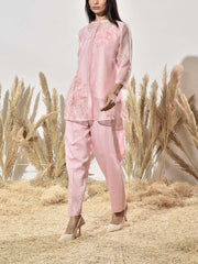 Blush Pink Organza Co Ord Set