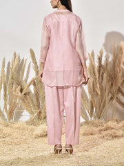 Blush Pink Organza Co Ord Set