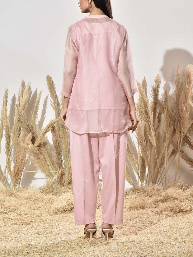 Blush Pink Organza Co Ord Set