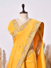 Yellow Vasansi Silk Saree