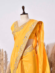 Yellow Vasansi Silk Saree