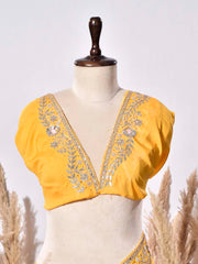 Yellow Vasansi Silk Saree