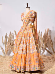 Orange Vasansi Silk Lehenga Set