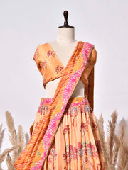Orange Vasansi Silk Lehenga Set