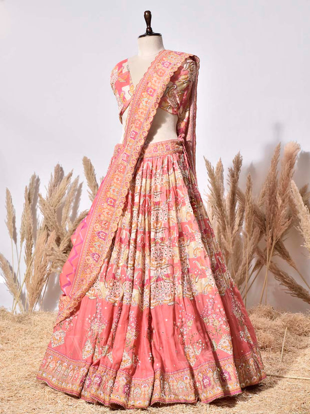 Pink Vasansi Silk Lehenga Set