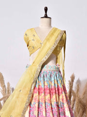 Multi Color Vasansi Silk Lehenga Set