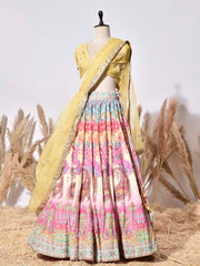 Multi Color Vasansi Silk Lehenga Set