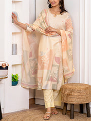 Pink Cotton Silk Kurta Set