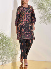 Black Vasansi Silk Embroidered Co Ord Set