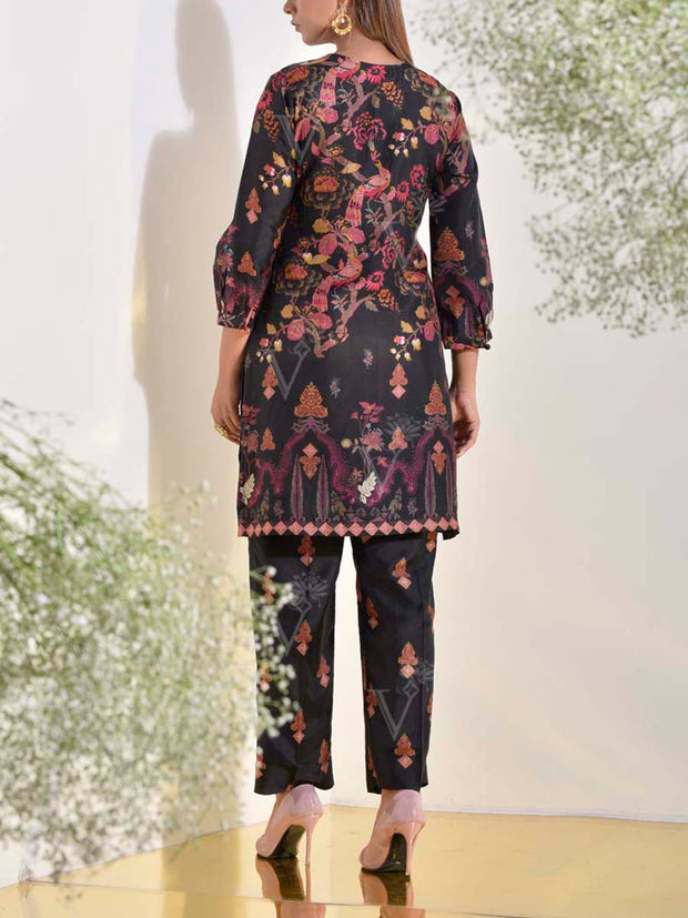 Black Vasansi Silk Embroidered Co Ord Set