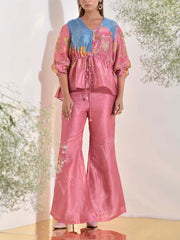 Salmon Pink Vasansi Silk Co Ord Set