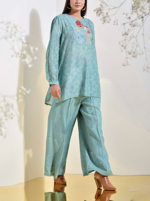 Green Vasansi Silk Co Ord Set