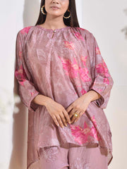 Rose Dust Vasansi Silk Printed Co Ord Set