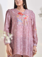 Rose Dust Vasansi Silk Printed Co Ord Set