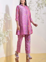 Purple Vasansi Silk Printed Co Ord Set