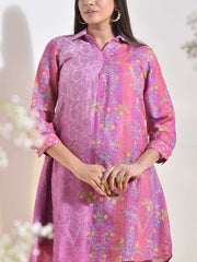 Purple Vasansi Silk Printed Co Ord Set