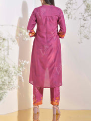 Purple Vasansi Silk Printed Co Ord Set
