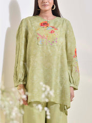 Green Vasansi Silk Printed Co Ord Set