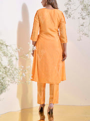 Yellow Vasansi Silk Printed Pant Set