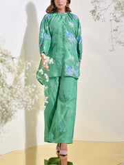Green Floral Printed Co Ord Set