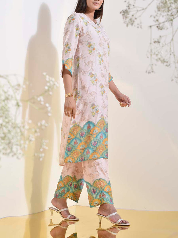 Off-White Vasansi Silk Printed Co Ord Set