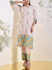 Off-White Vasansi Silk Printed Co Ord Set
