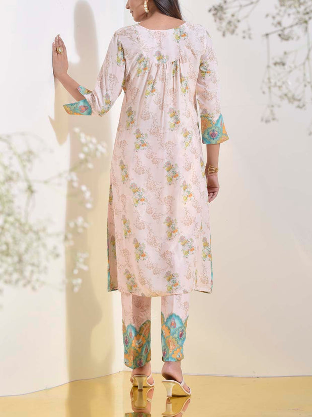 Off-White Vasansi Silk Printed Co Ord Set