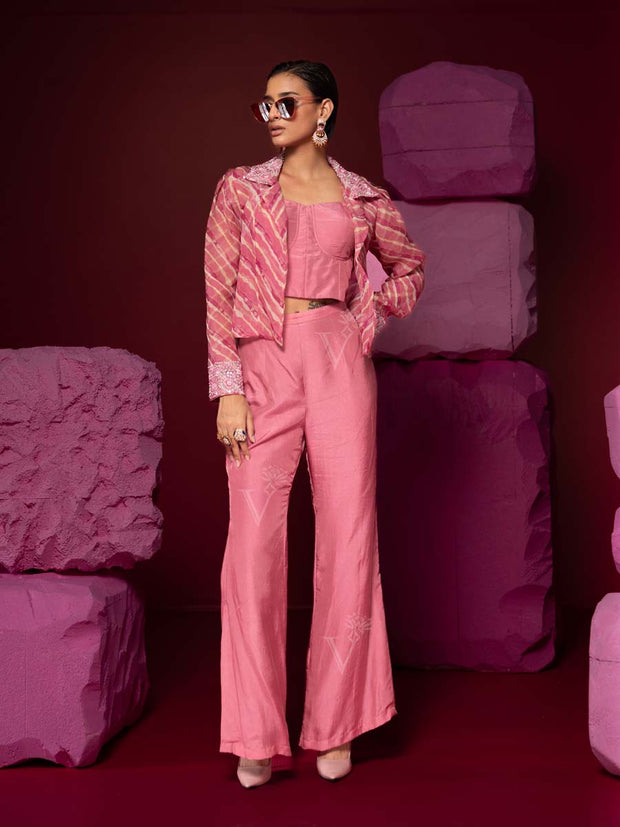 DD35, MTO, KS, Leheriya , Jacket Set , Vasansi Silk , Rakhiedit , bustier set