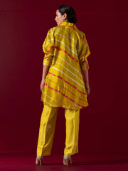 Pear Green Vasansi Silk Leheriya Co Ord Set