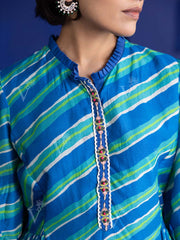 Blue leheriya Vasansi Silk Co Ord Set