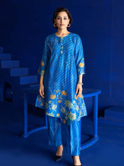MTO, DD28, U2, Blue , Vasansi Silk,  Leheriya , Co Ord Set , leheriya Co Ord set , rakhiedit
