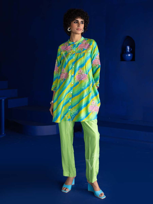 Light Green Vasansi Silk Co Ord Set