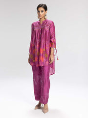MTO, DD28, U2, Raspberry Pink ,  Vasansi Silk , Co Ord Set , leheriya Co Ord set , pink , rakhiedit , leheriya