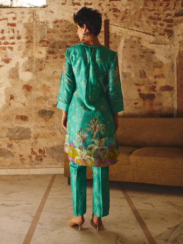 Green Embroidered Co-ord Set