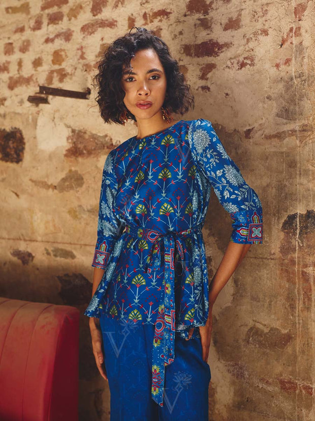 Blue Printed Co-ord Set