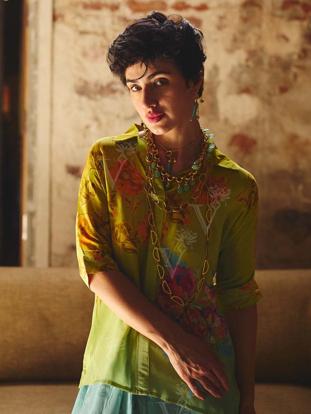 Green Printed Co-ord Set