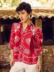 Red Printed Top 