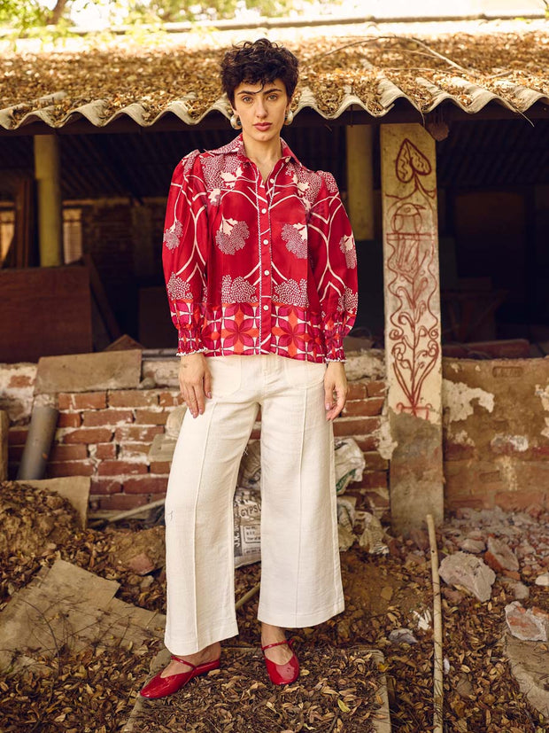 Red Printed Top 