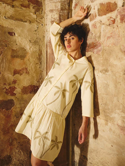 Off-White Cotton Dress