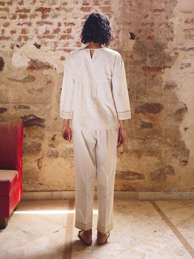 Off-White Cotton Co-ord Set