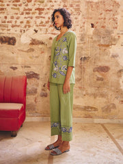 Green Cotton Co-ord Set
