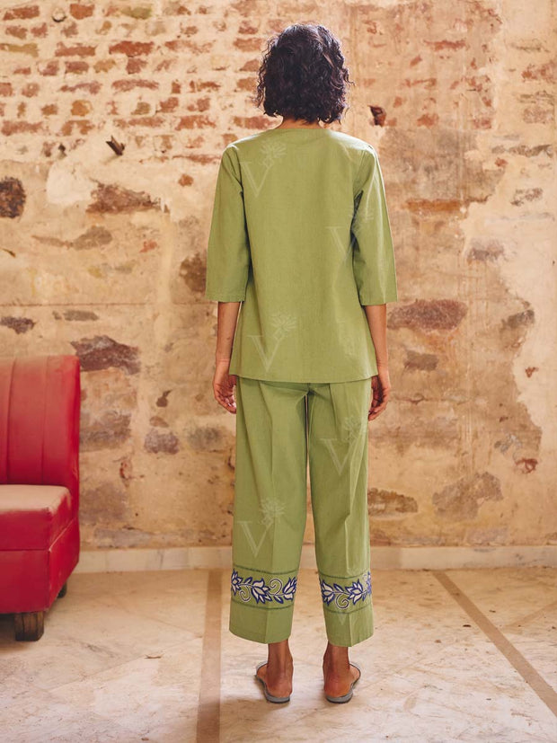 Green Cotton Co-ord Set