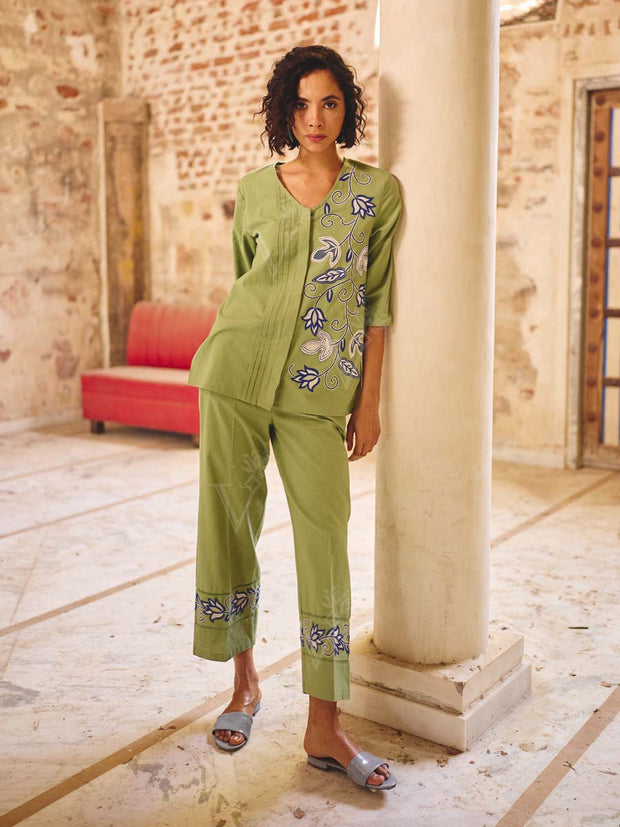 Green Cotton Co-ord Set