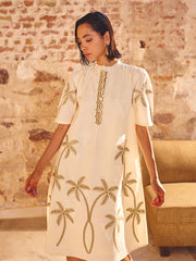 Off-White Cotton Dress