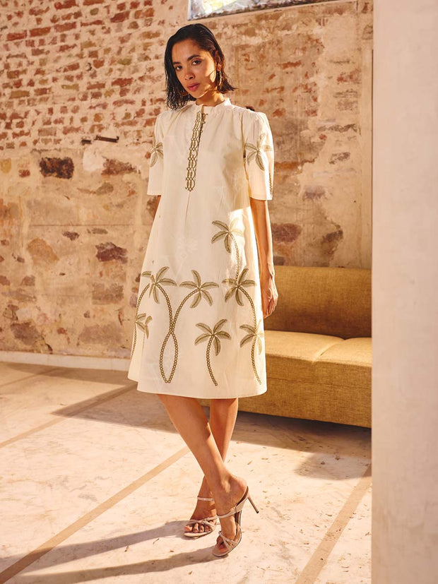 Off-White Cotton Dress