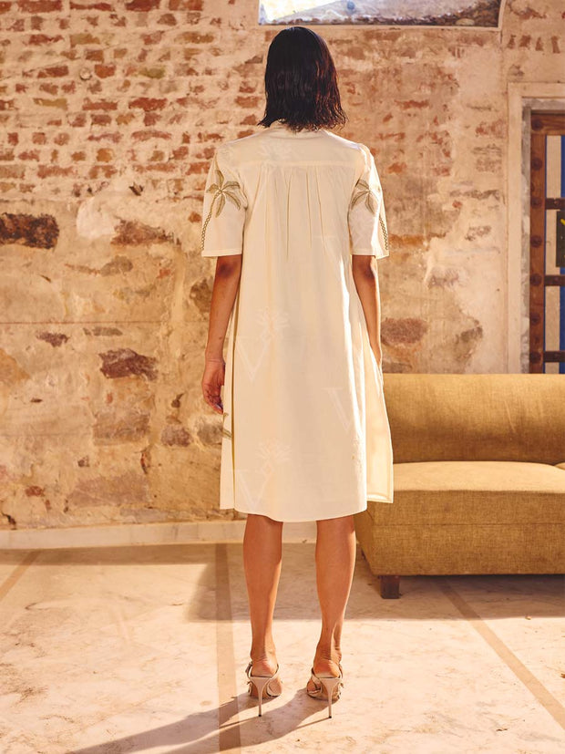 Off-White Cotton Dress