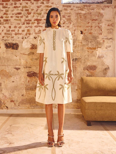 Off-White Cotton Dress