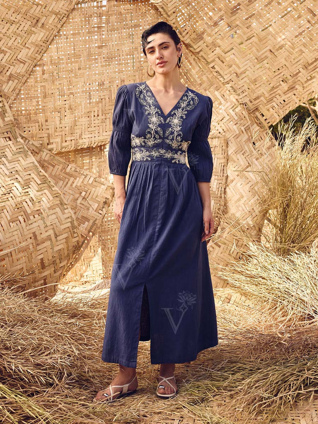 Blue Cotton Dress