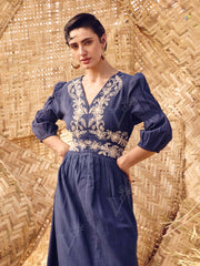 Blue Cotton Dress