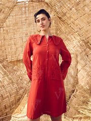Red Cotton Dress